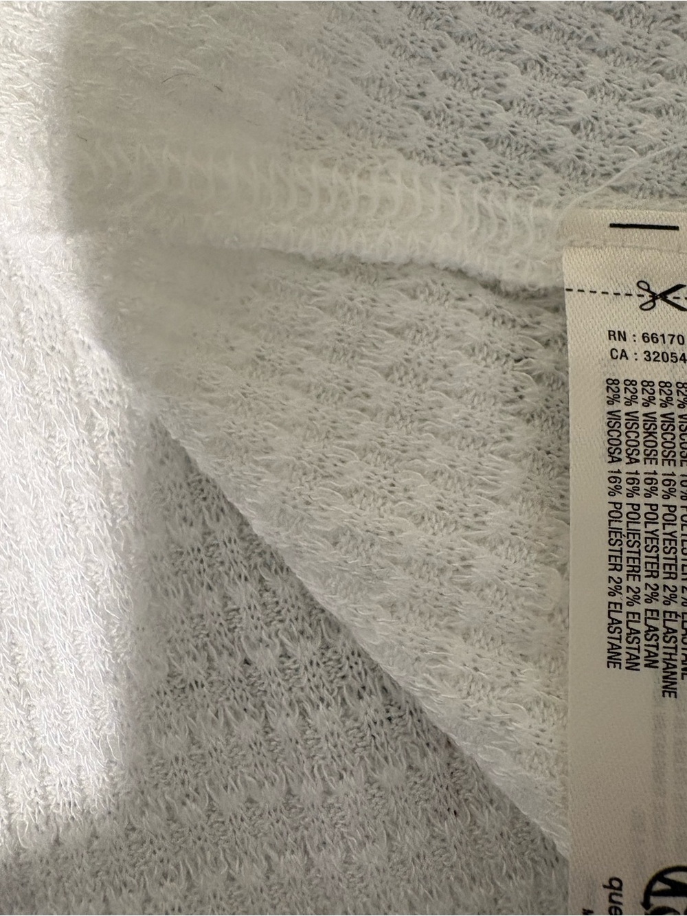 Free People White Waffle Knit Snap-Front Top NEW Size M - Picture 6 of 6